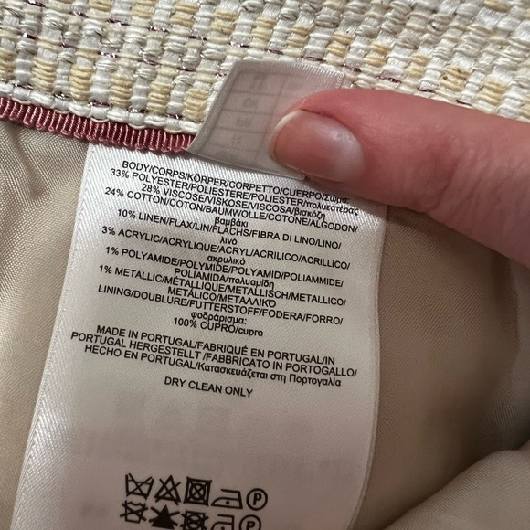 Brooks Brothers skirt suit woman 24
cream Silver Pink NWT Jacquard Cropped - Picture 6 of 16